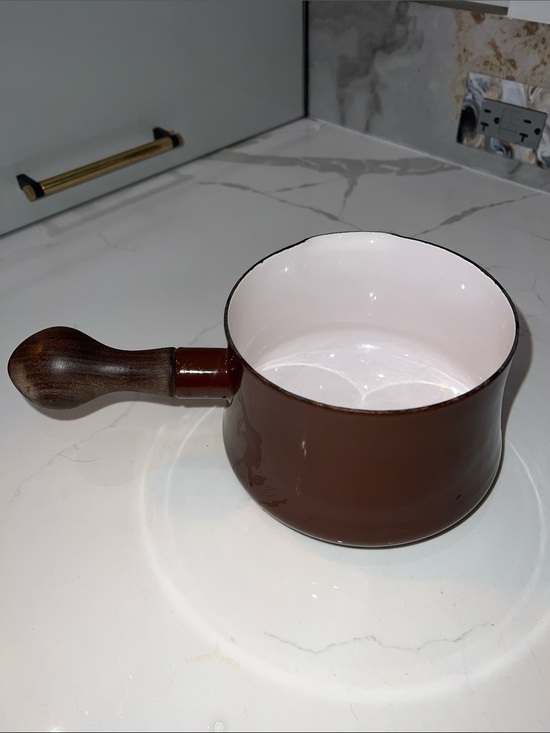 Dansk Other - Dansk Kobenstyle 1.5L Brown Butter Watmer Pot Enamelware with Teak Handle